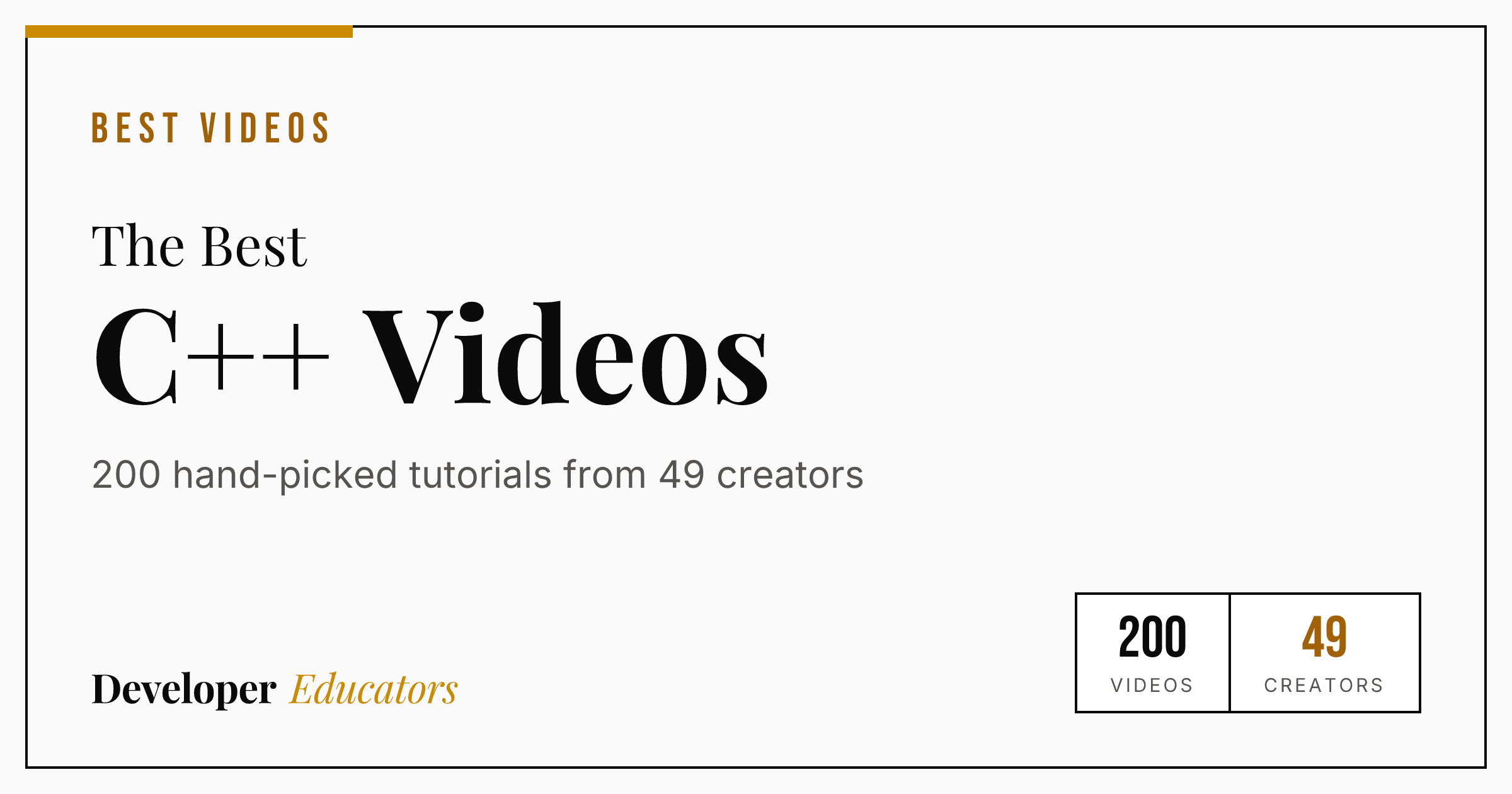200 Best C++ Tutorial Videos on YouTube (2026)