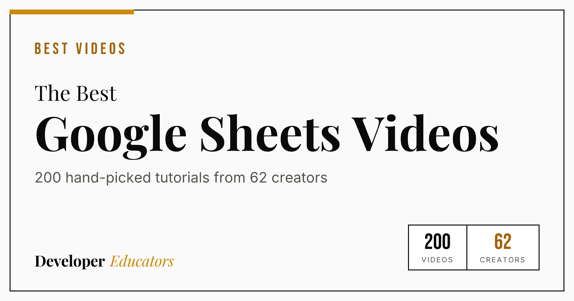 Best Google Sheets Tutorial Videos on YouTube (2026)