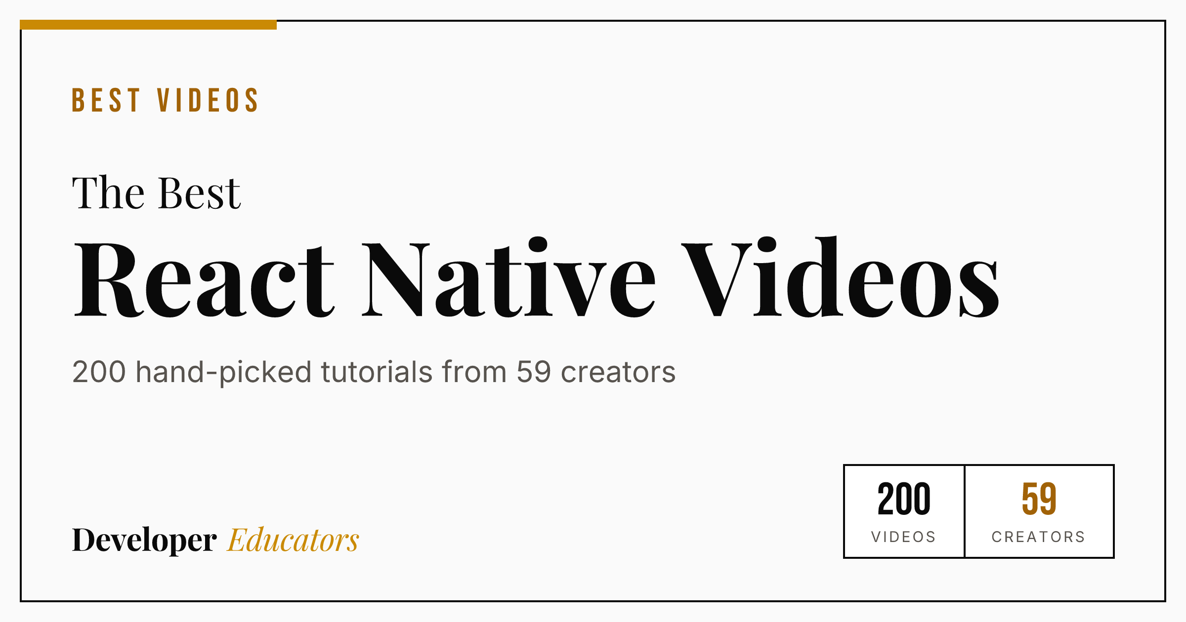 200 Best React Native Tutorial Videos on YouTube (2026)