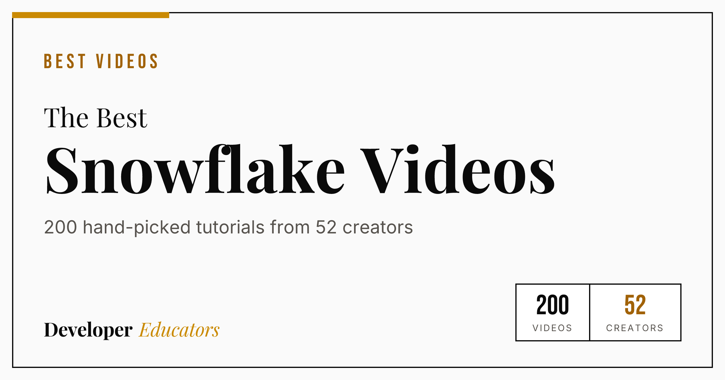 200 Best Snowflake Tutorial Videos on YouTube (2026)