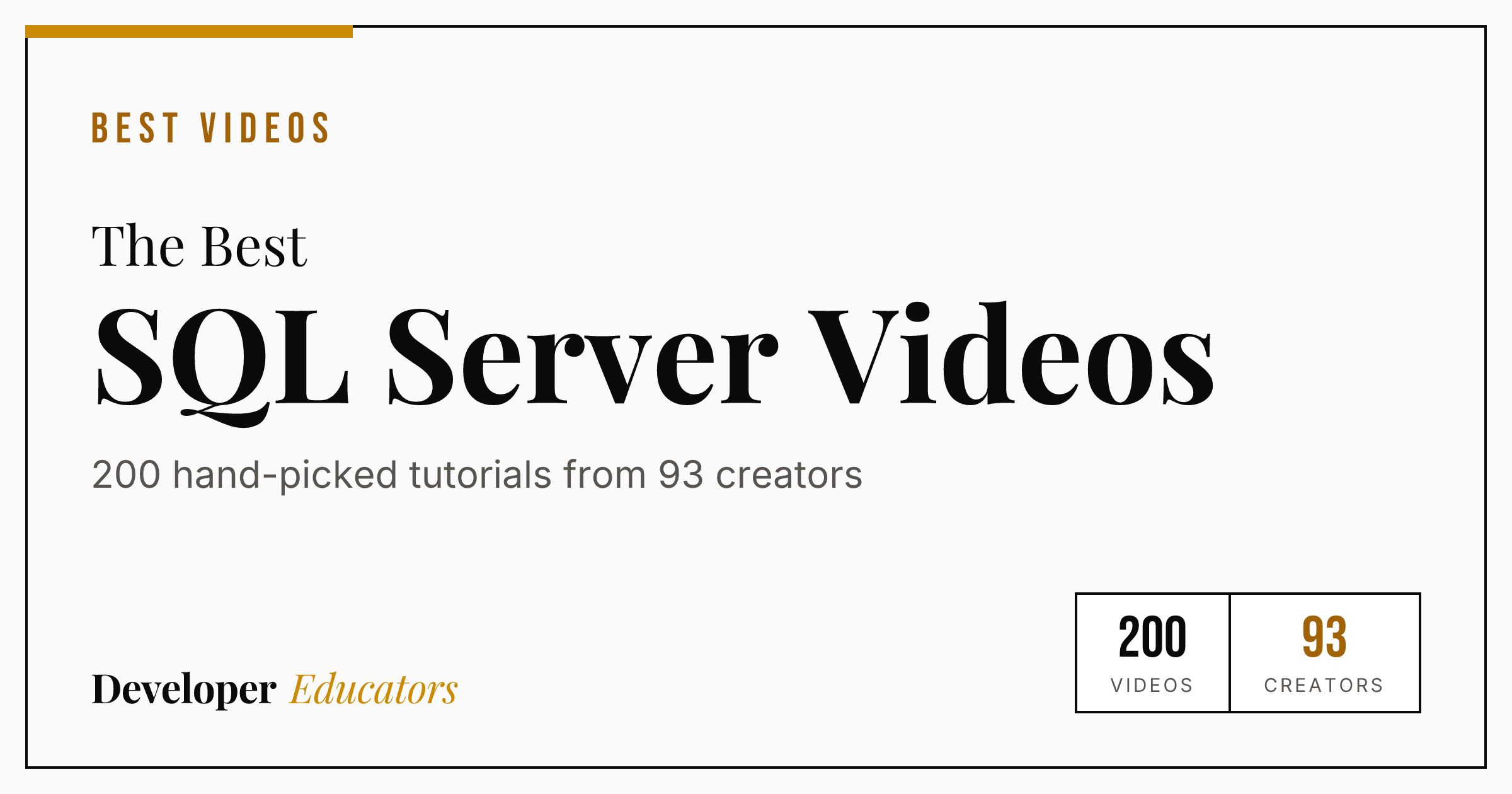 Best SQL Server Tutorial Videos on YouTube (2026)