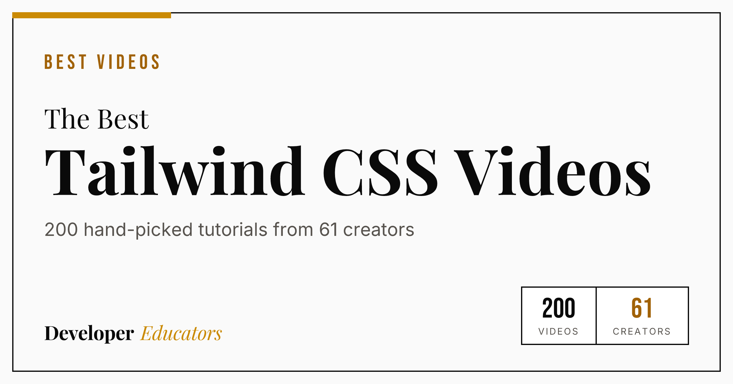 200 Best Tailwind CSS Tutorial Videos on YouTube (2026)