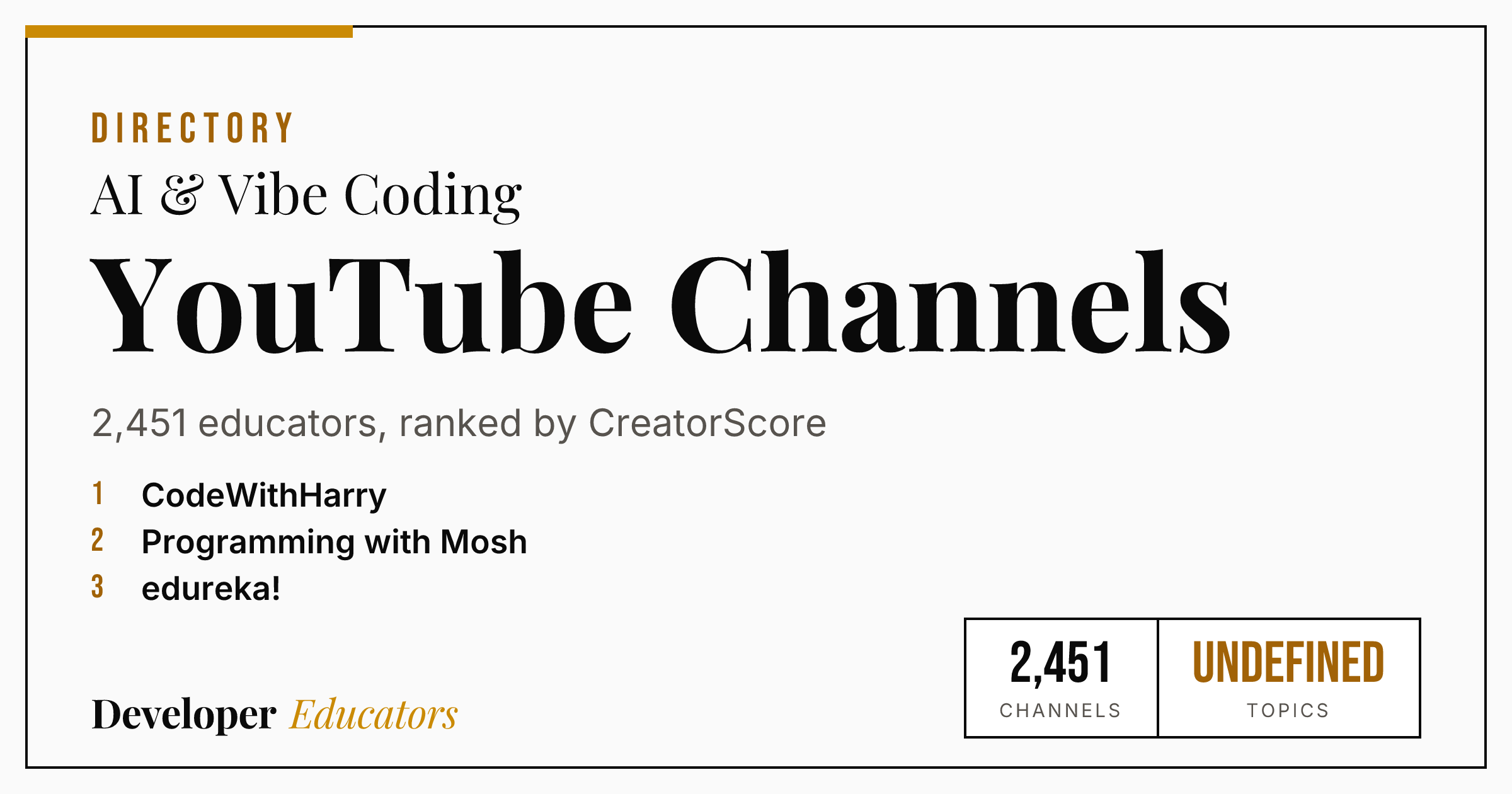 Best AI & Vibe Coding YouTube Channels in 2026 (2023 creators)