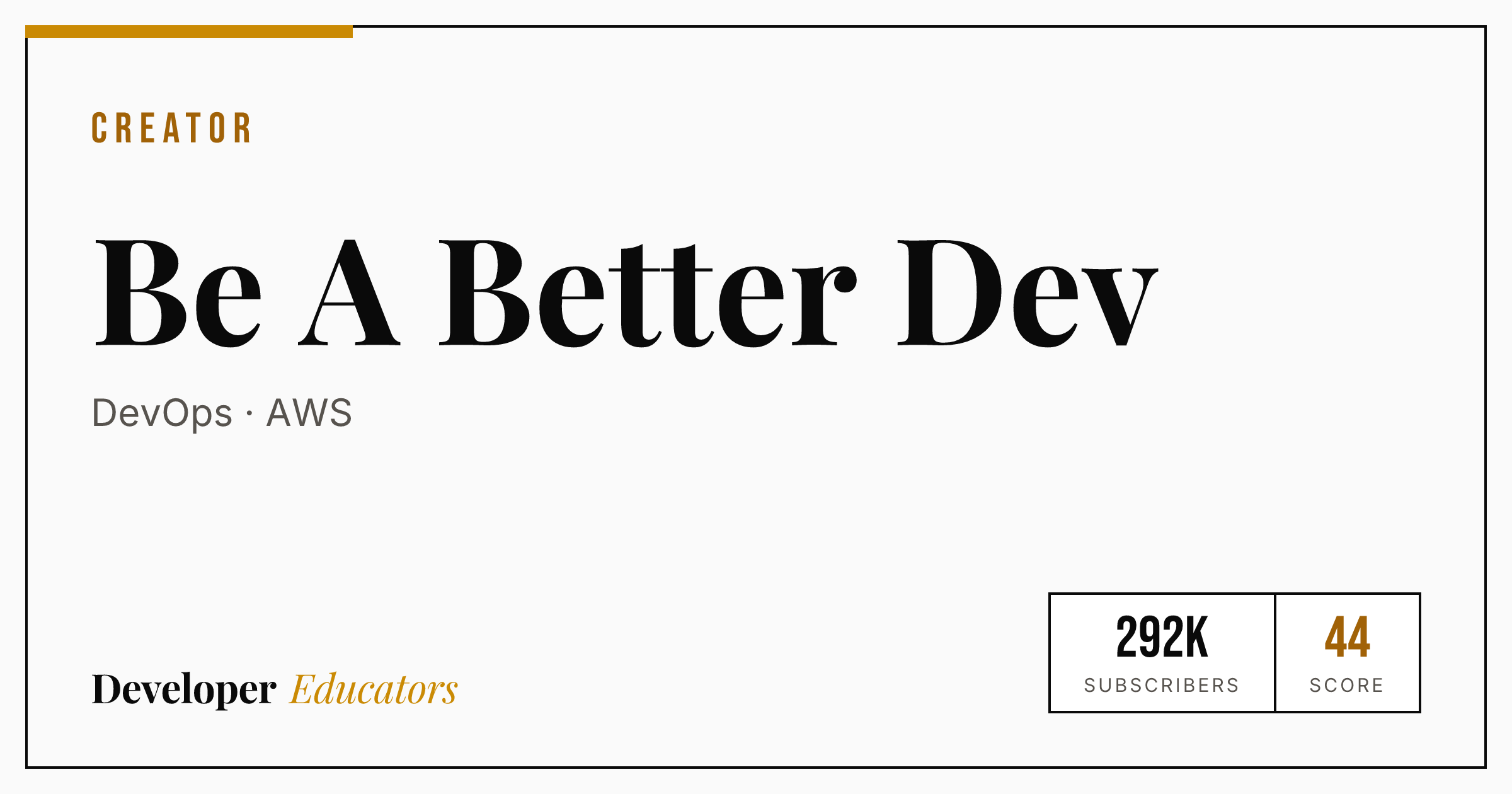 Be A Better Dev - Web Development YouTube Channel | Developer Educators