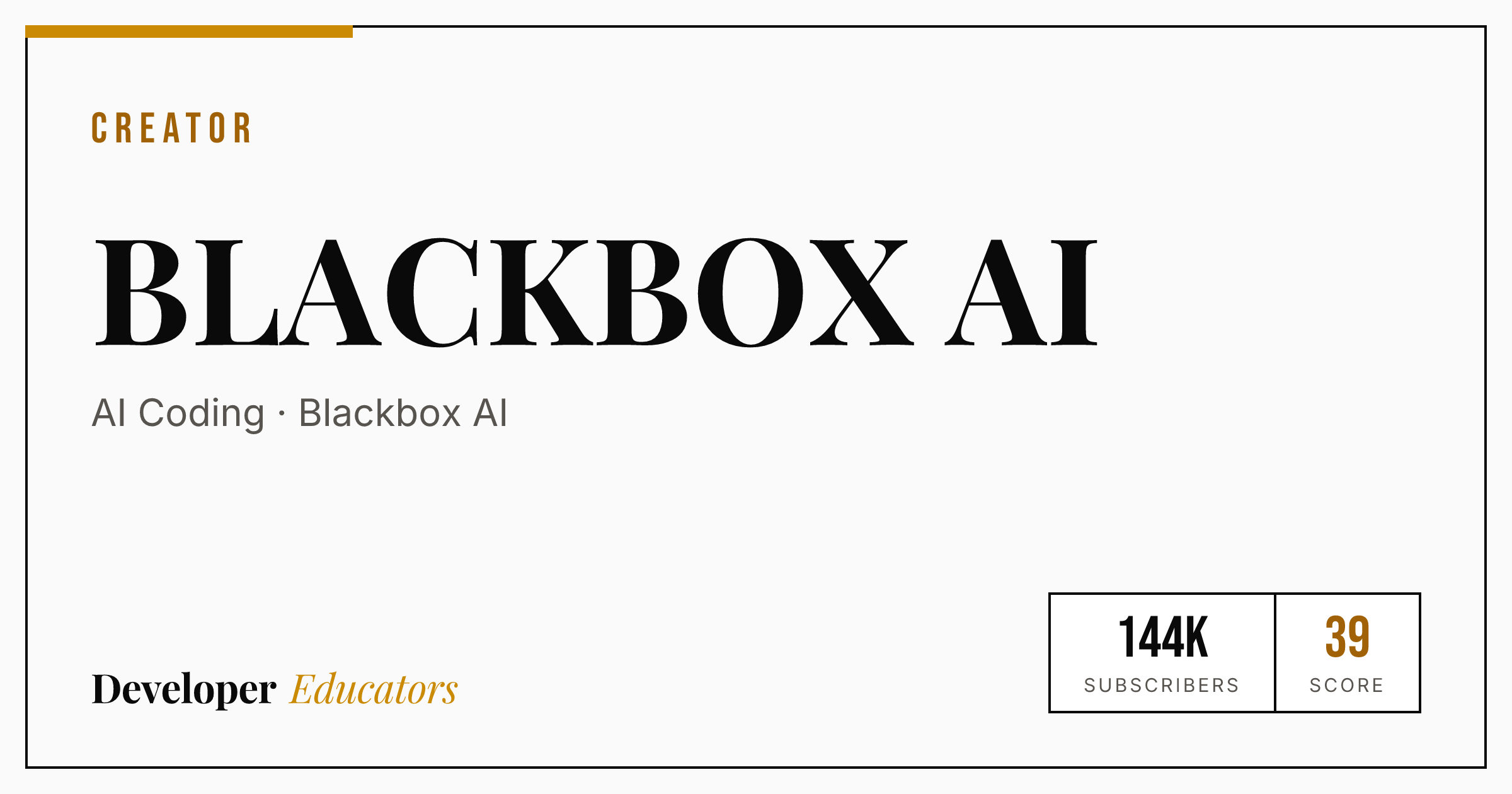 BLACKBOX AI - AI Coding YouTube Channel | Developer Educators