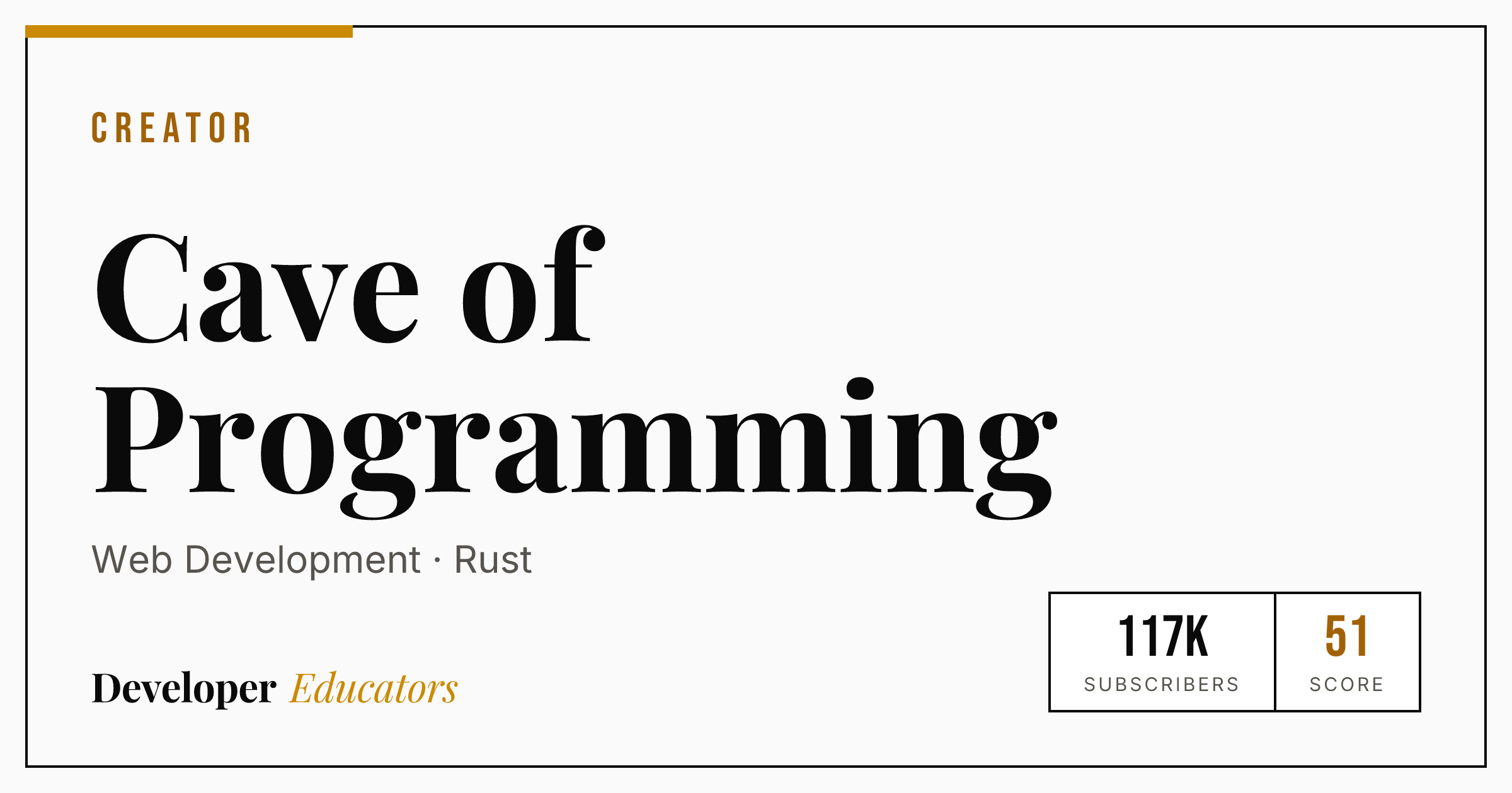 Cave of Programming - Web Development YouTube Channel | Developer Educators