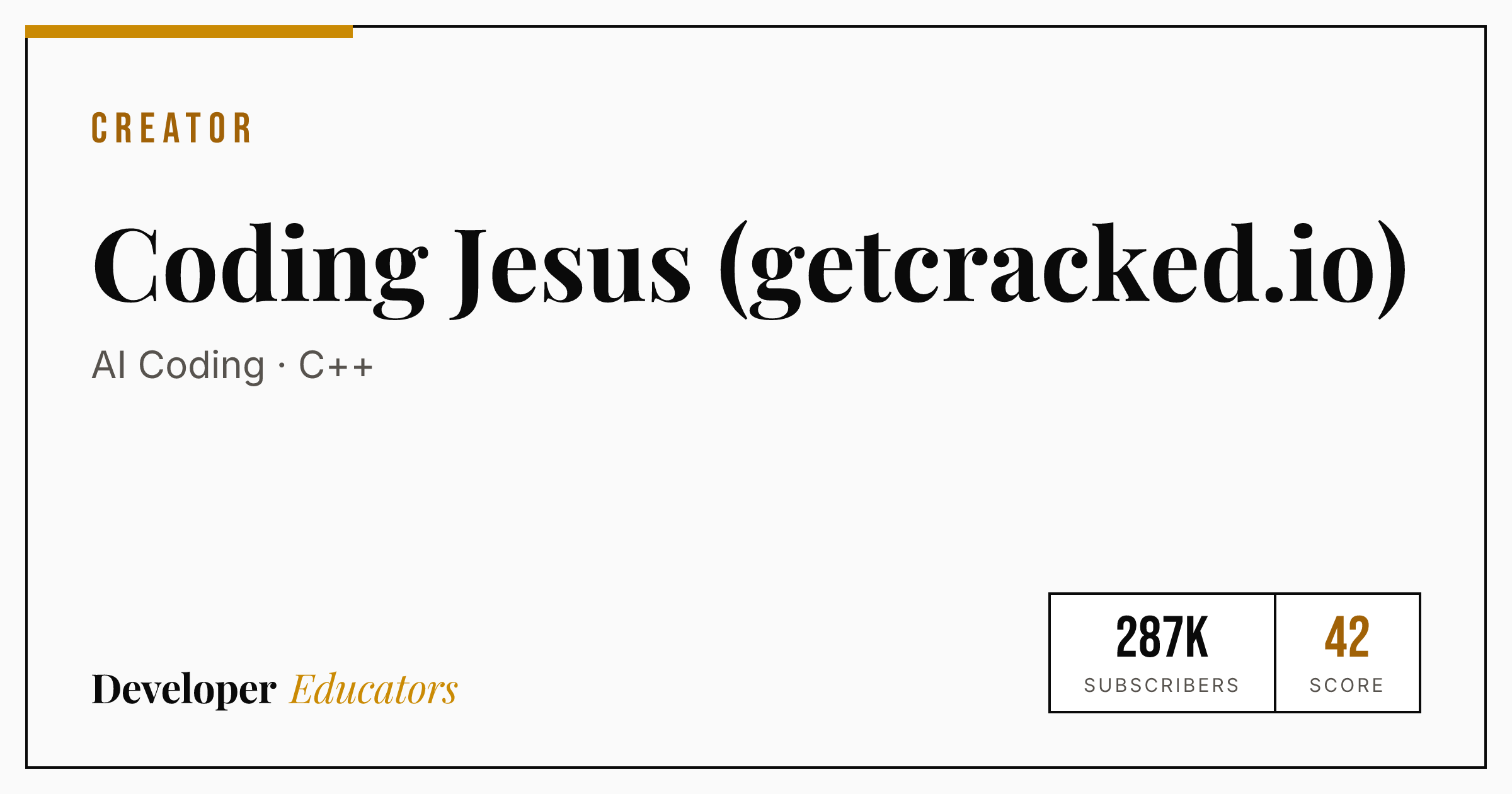 Coding Jesus (getcracked.io) - AI Coding YouTube Channel | Developer ...