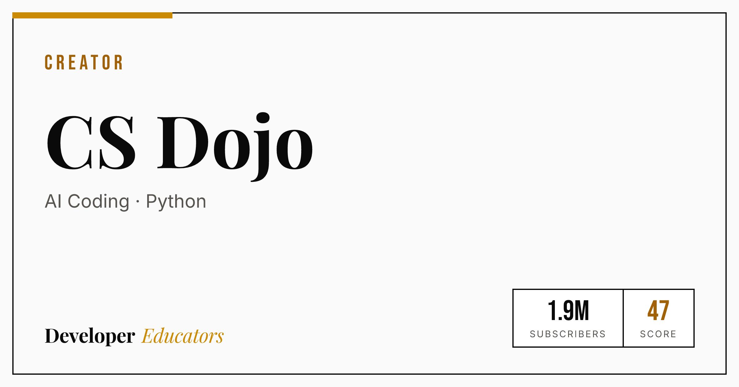 CS Dojo - AI Coding YouTube Channel | Developer Educators