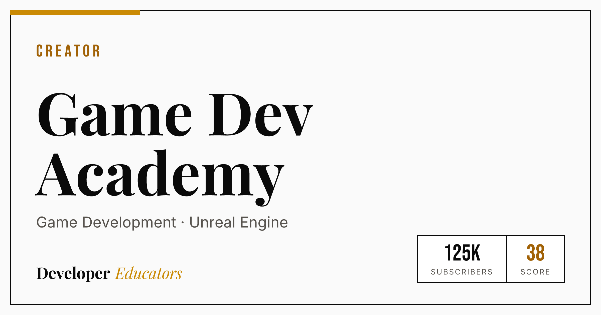 Game Dev Academy - Game Development YouTube Channel | Developer Educators