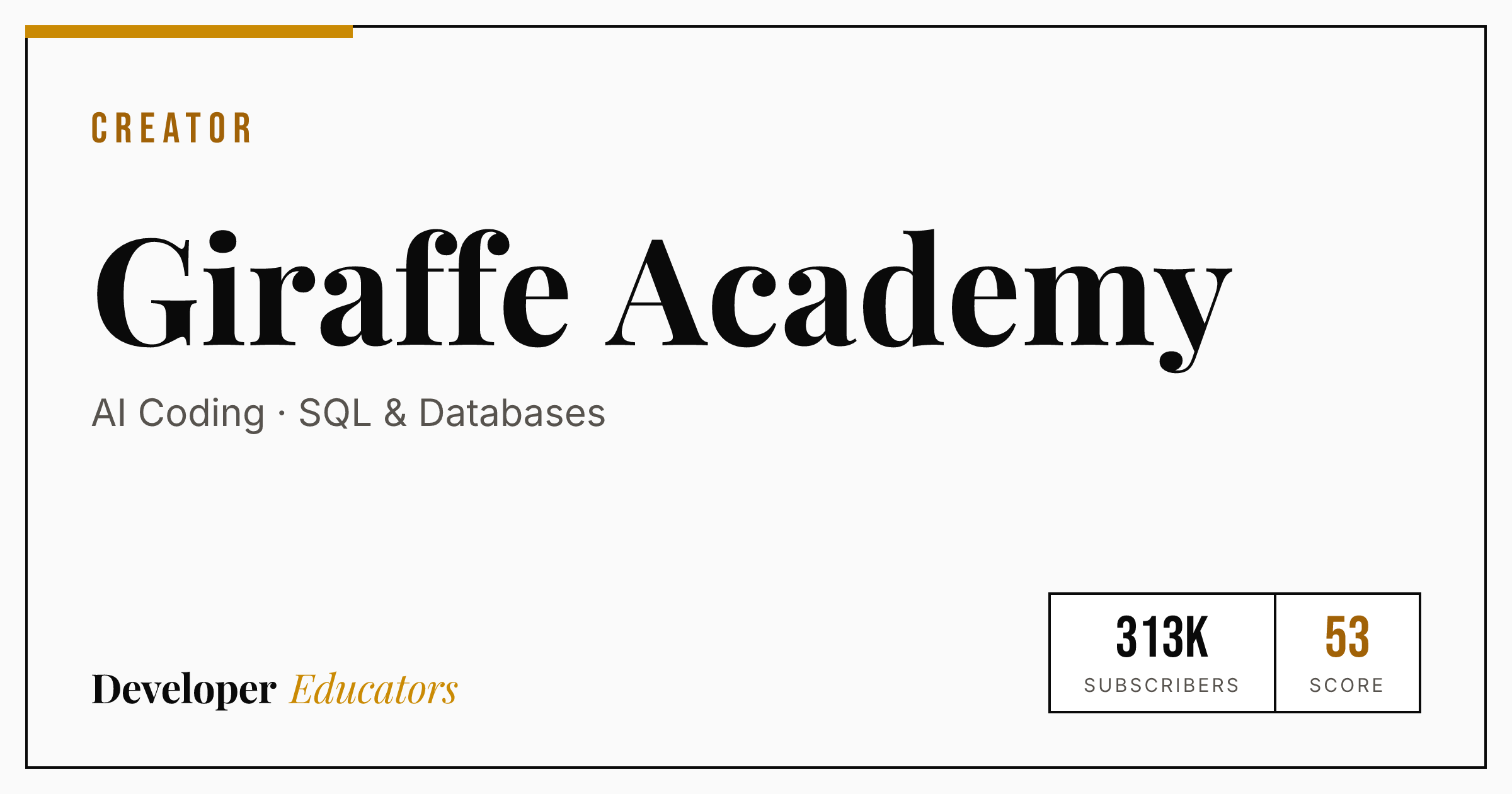 Giraffe Academy - Web Development YouTube Channel | Developer Educators