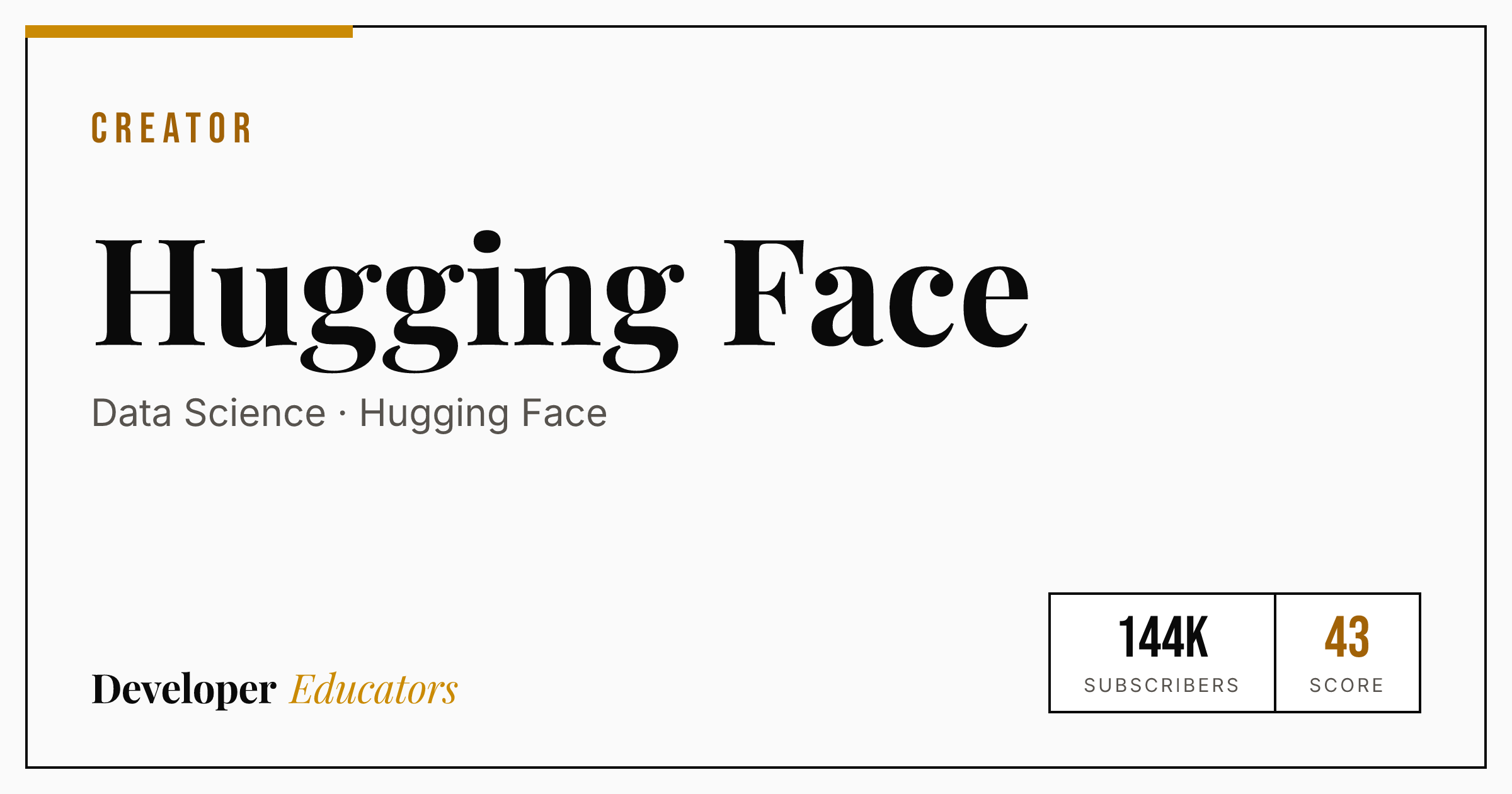 Hugging Face - Data Science YouTube Channel | Developer Educators
