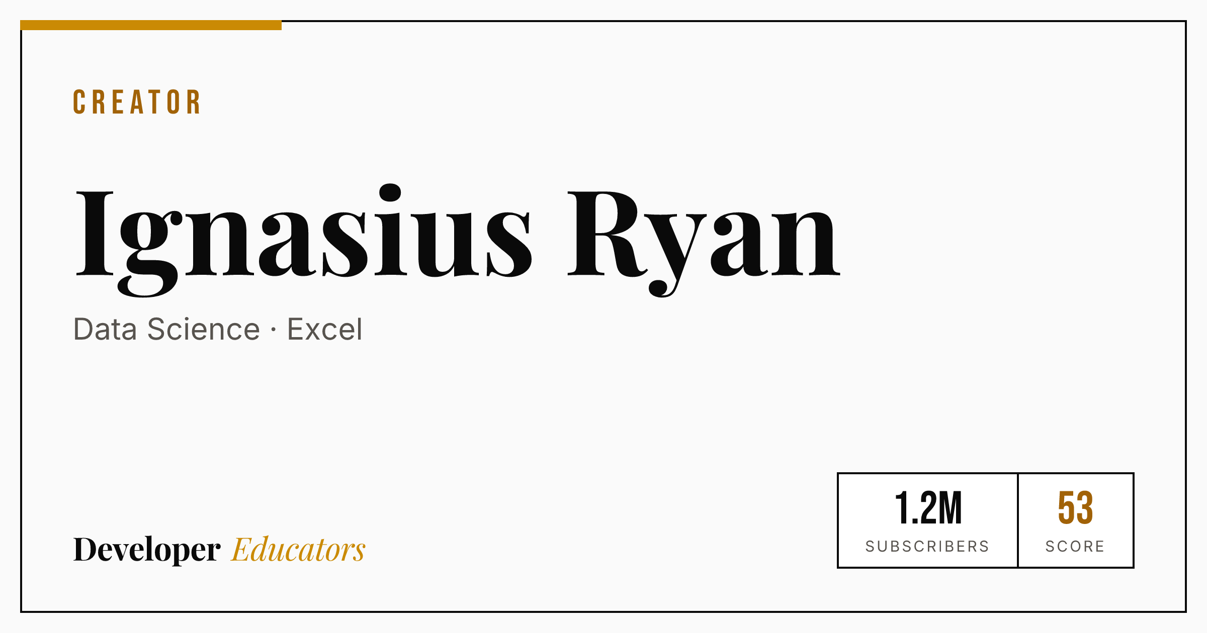 Ignasius Ryan - AI Coding YouTube Channel | Developer Educators