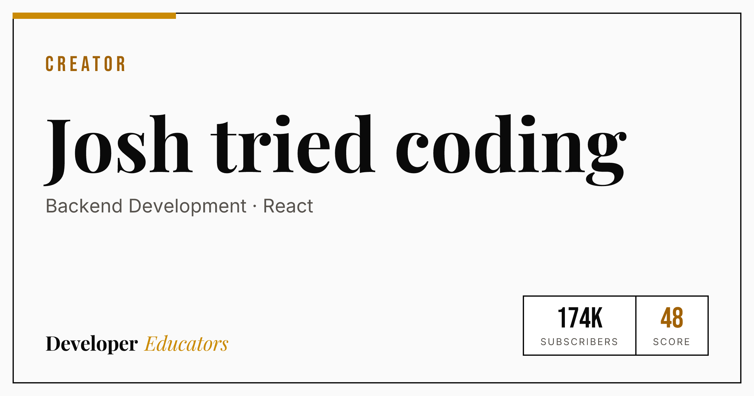 Josh tried coding - Web Development YouTube Channel