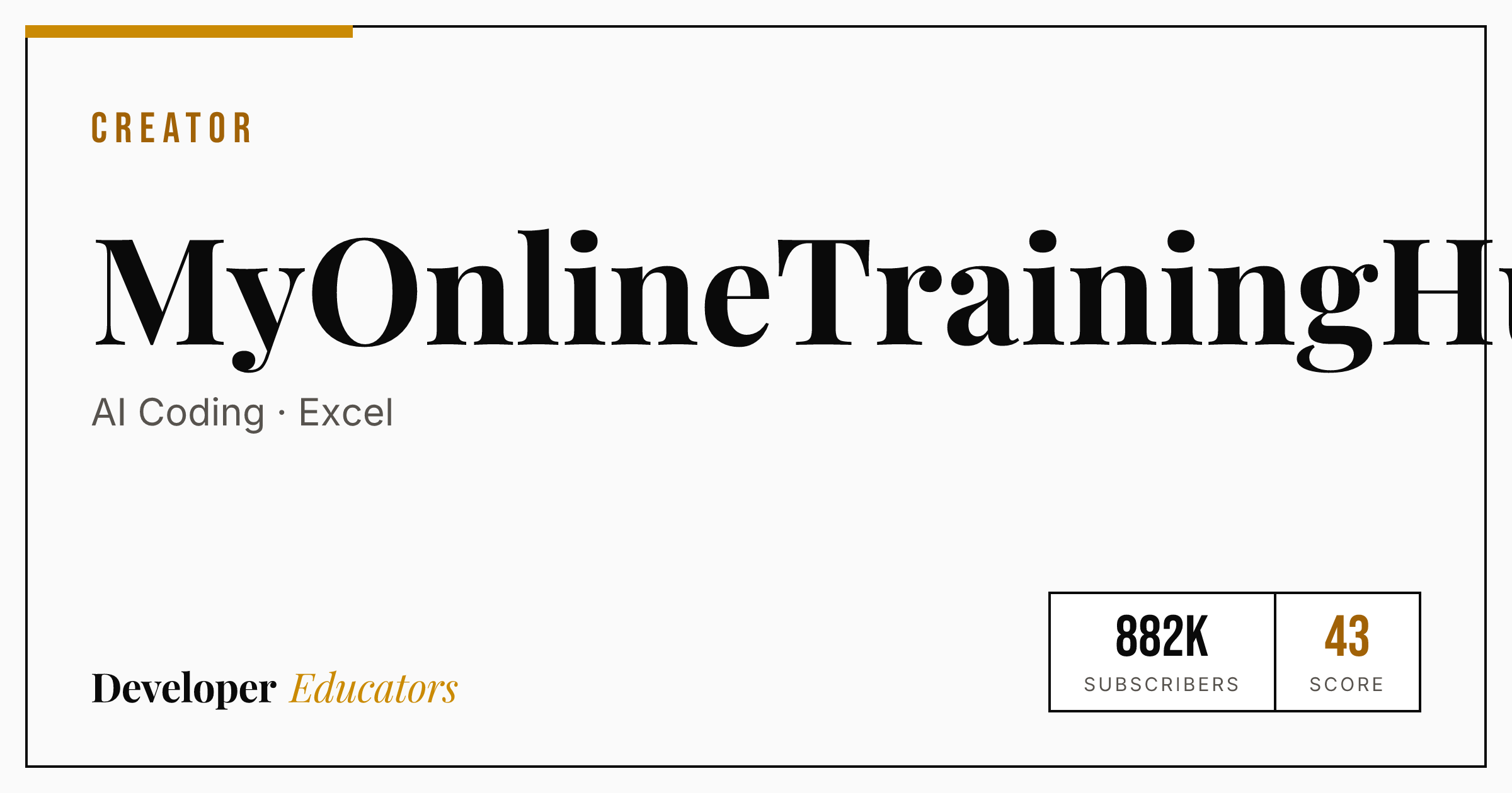 MyOnlineTrainingHub - Data Science YouTube Channel | Developer Educators