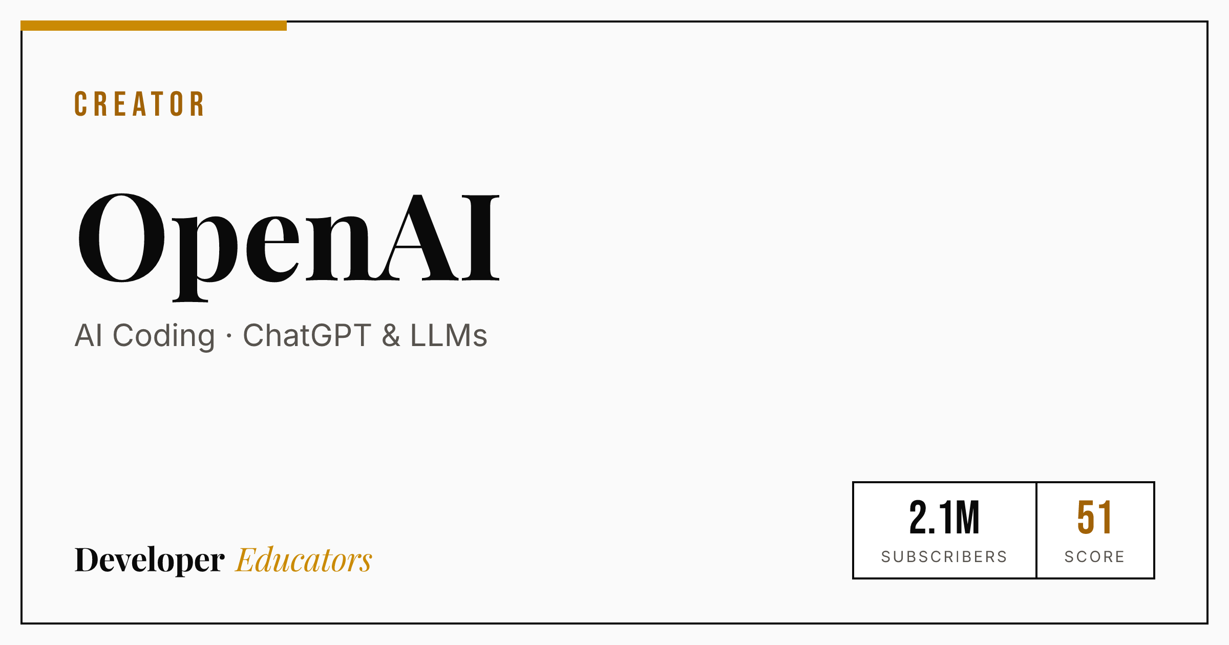OpenAI - AI Coding YouTube Channel | Developer Educators