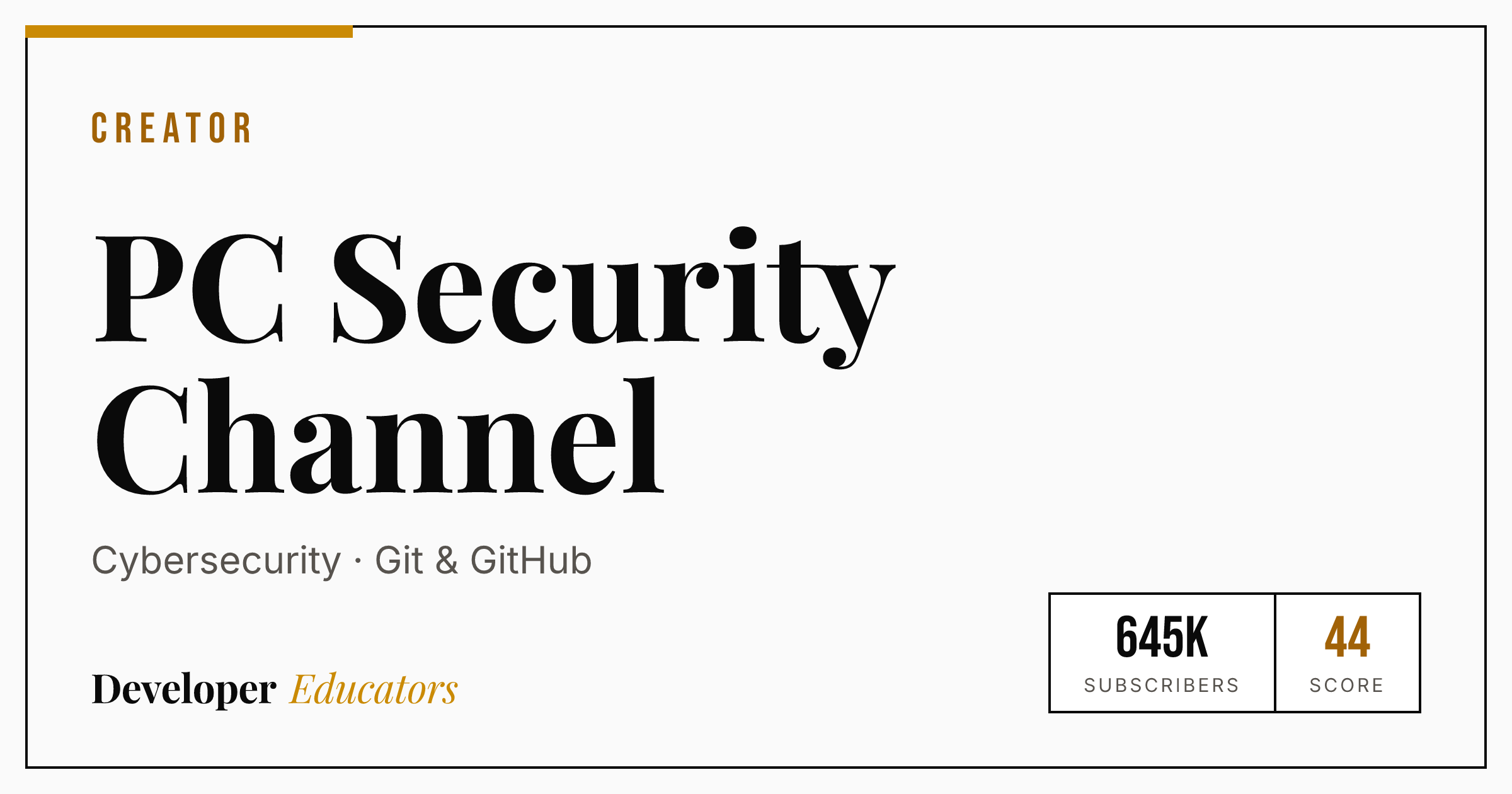 Computer Secure Channel PC Security Channel - Web Development YouTube Channel | Developer Educators