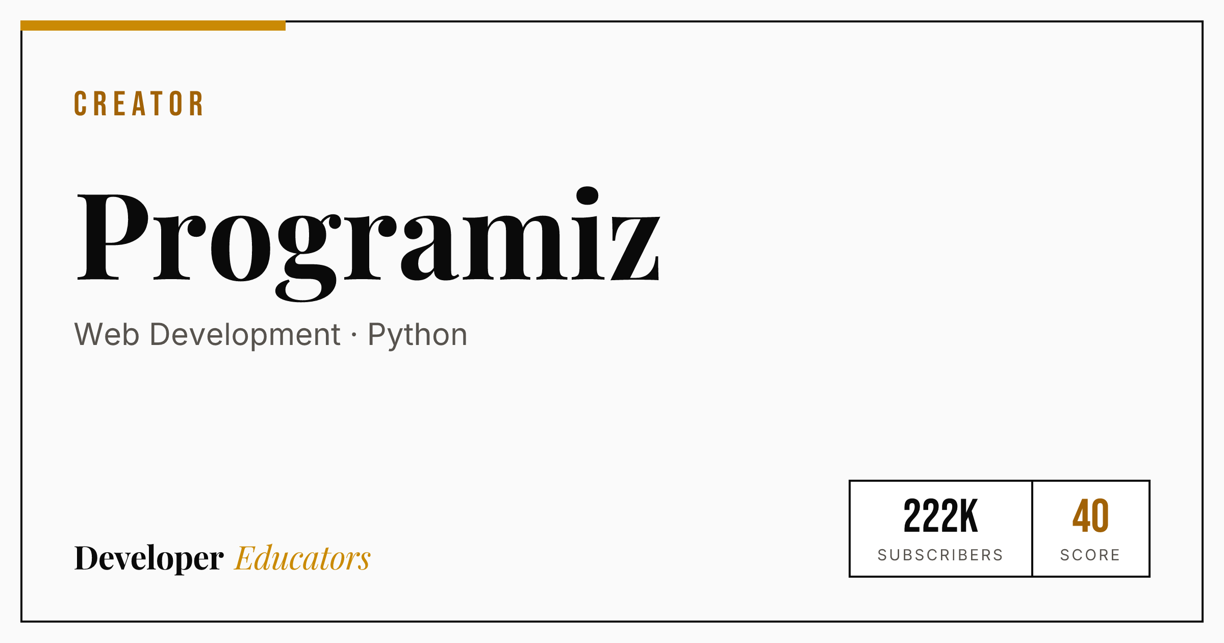 Programiz - Web Development YouTube Channel | Developer Educators