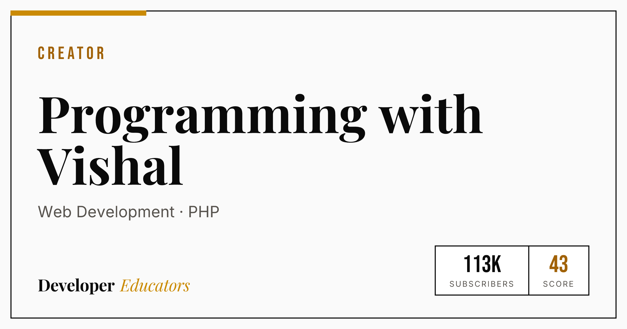 Programming with Vishal - Web Development YouTube Channel | Developer ...
