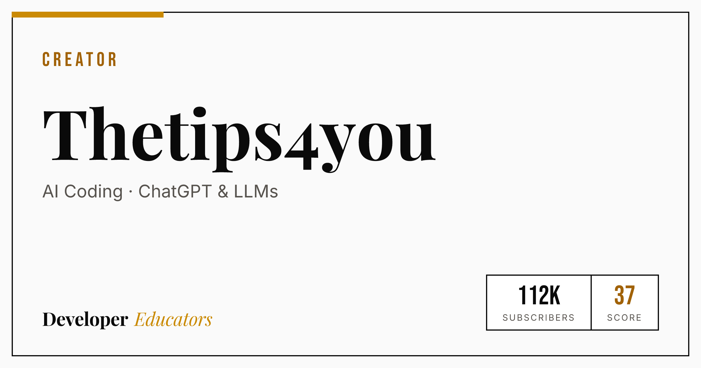 Thetips4you - AI Coding YouTube Channel | Developer Educators
