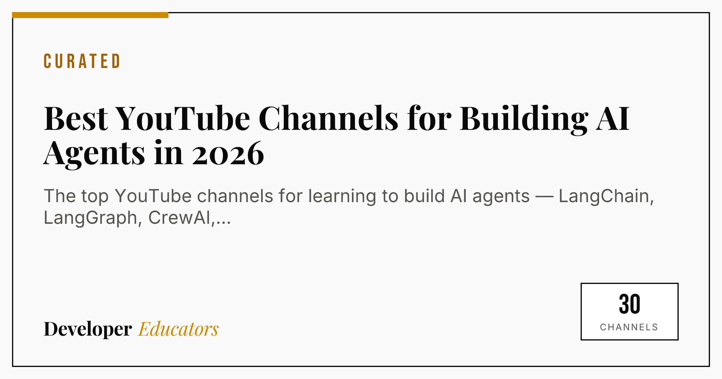 Best YouTube Channels for Building AI Agents in 2026 [2026]