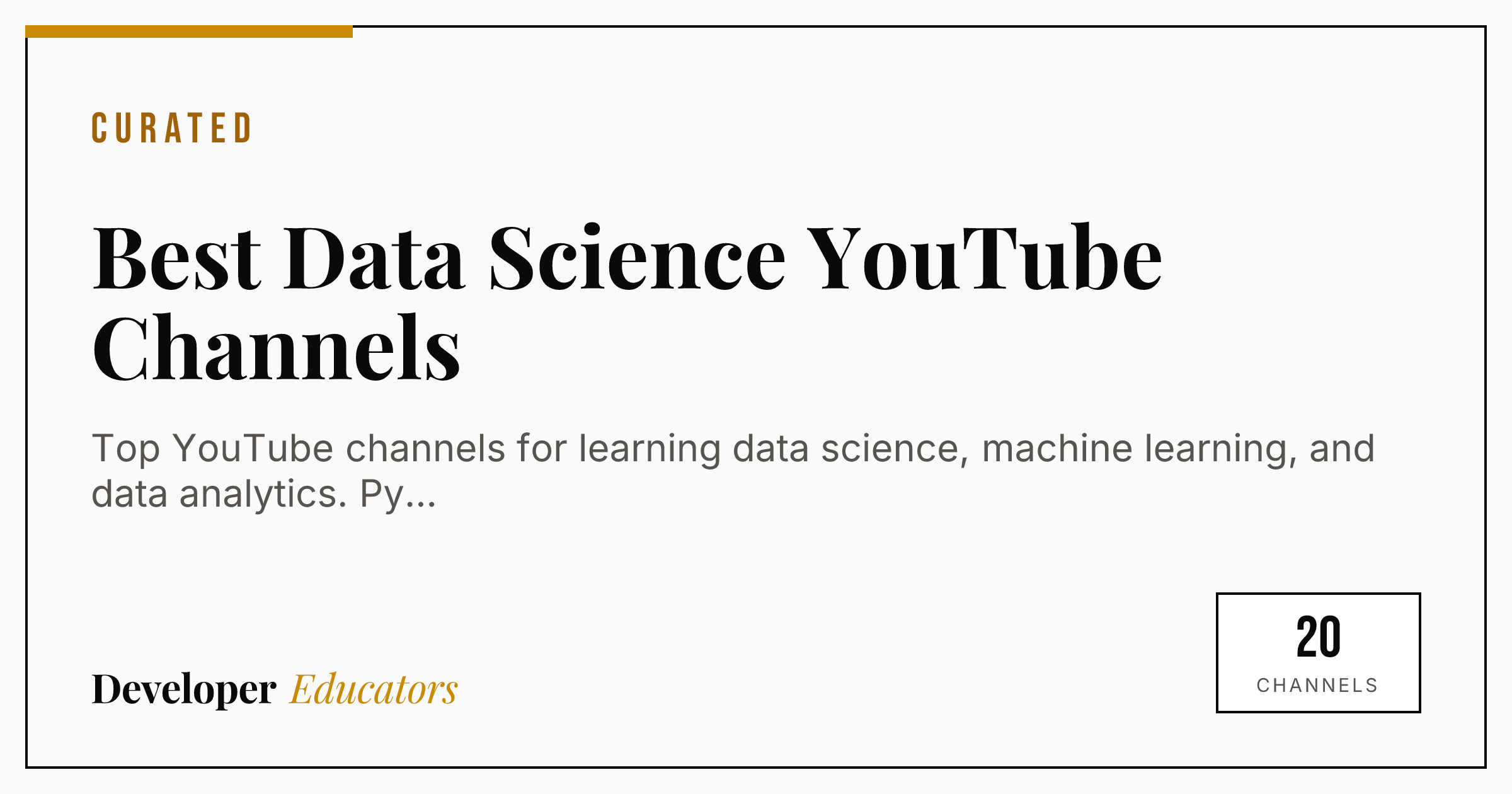 Best Data Science YouTube Channels [2026]