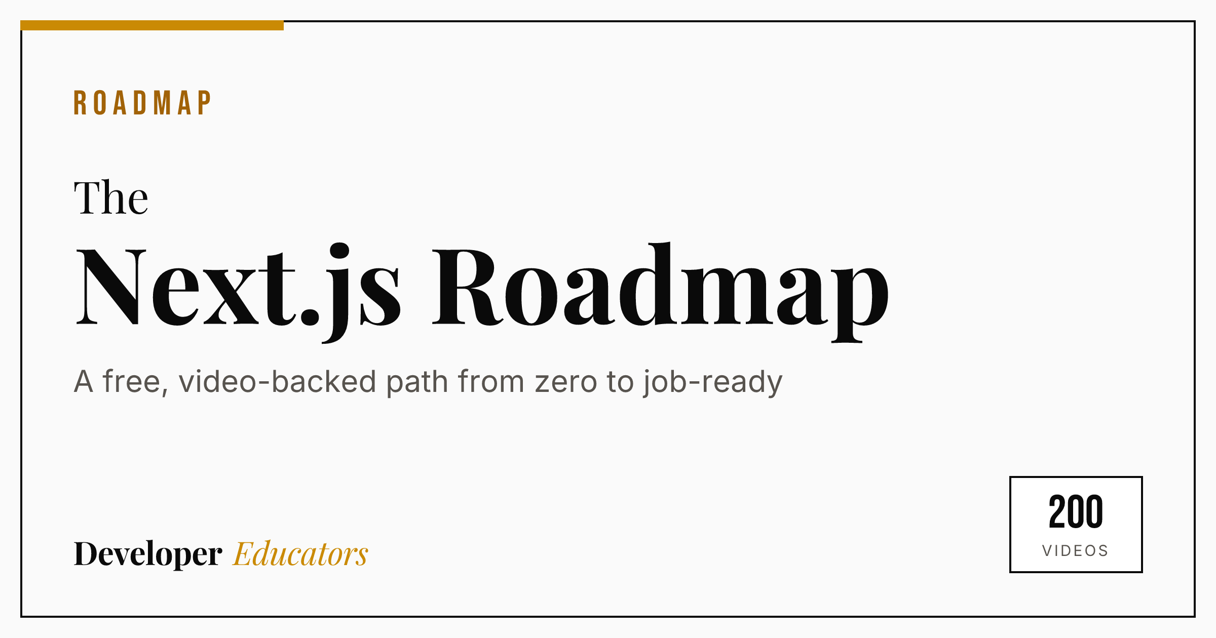 Learn Next.js: A Free YouTube Roadmap (2026)