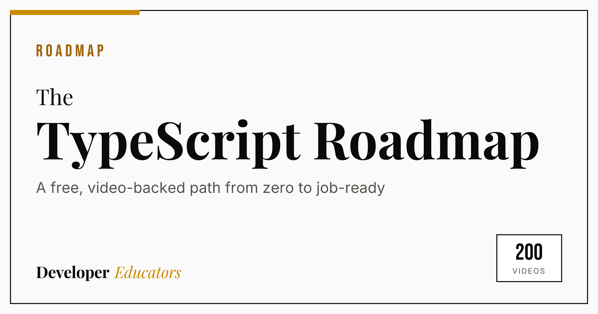 Learn TypeScript: A Free YouTube Roadmap (2026)