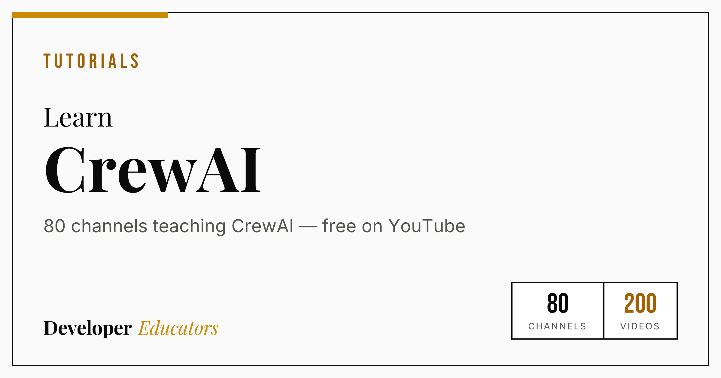 Best CrewAI YouTube Channels for Tutorials in 2026 (80 creators)