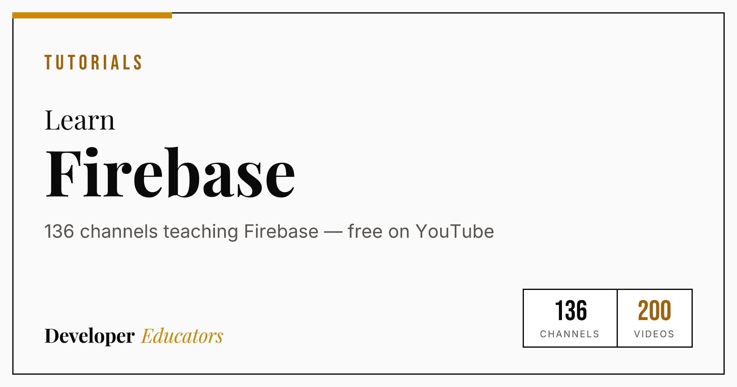 Best Firebase YouTube Channels for Tutorials in 2026 (123 creators)