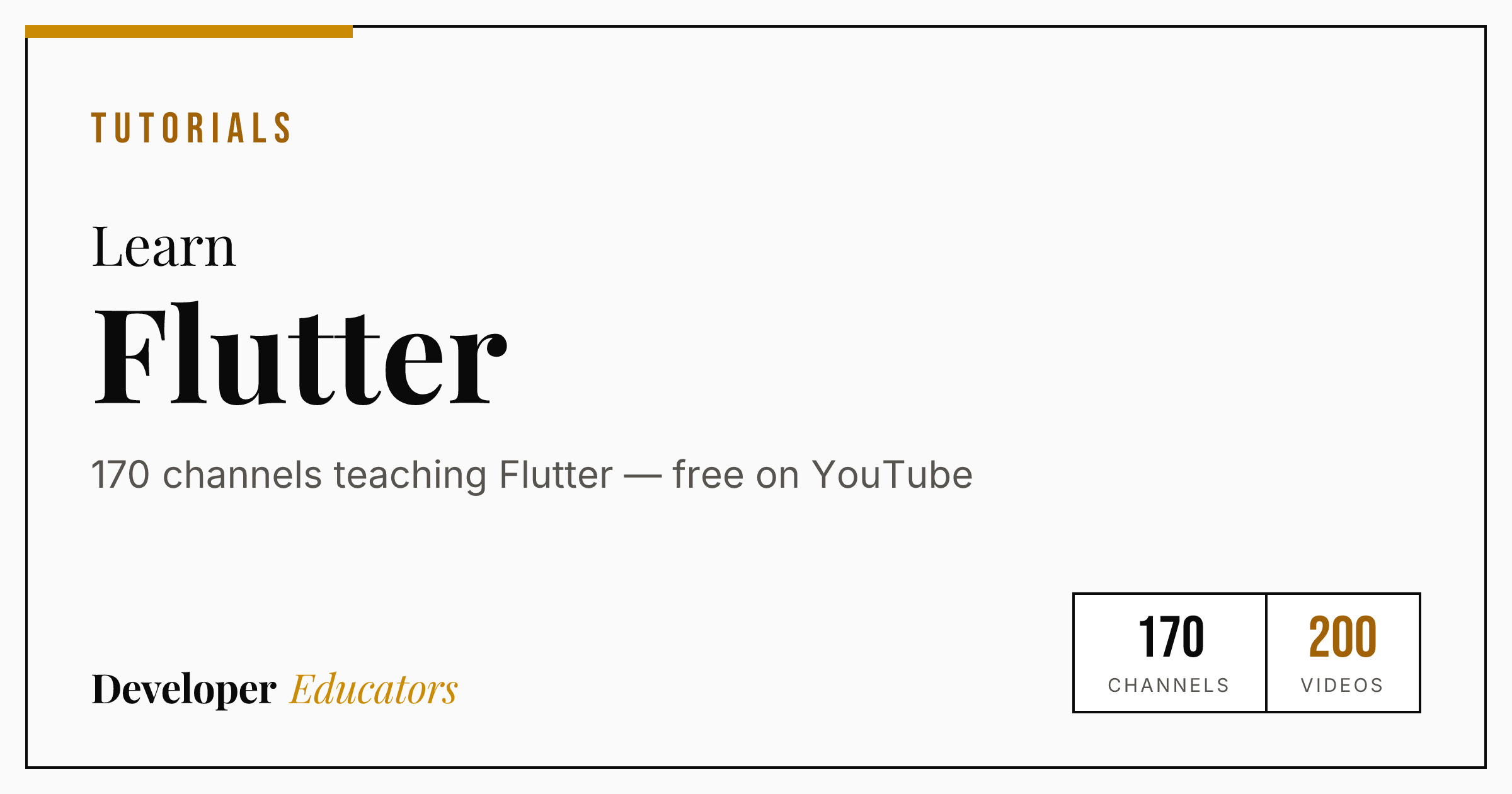 Best Flutter YouTube Channels for Tutorials in 2026 (140 creators)