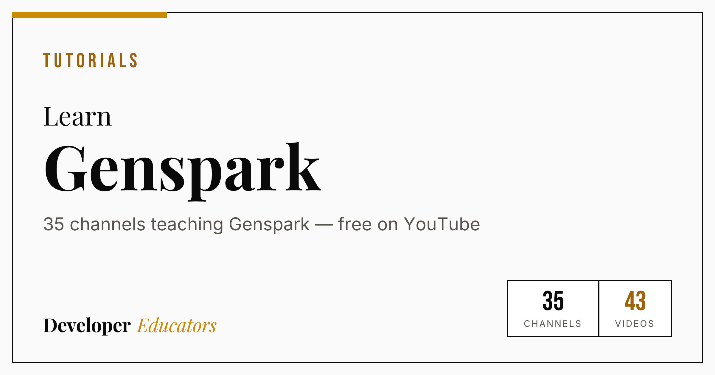 Best Genspark YouTube Channels for Tutorials in 2026 (35 creators)