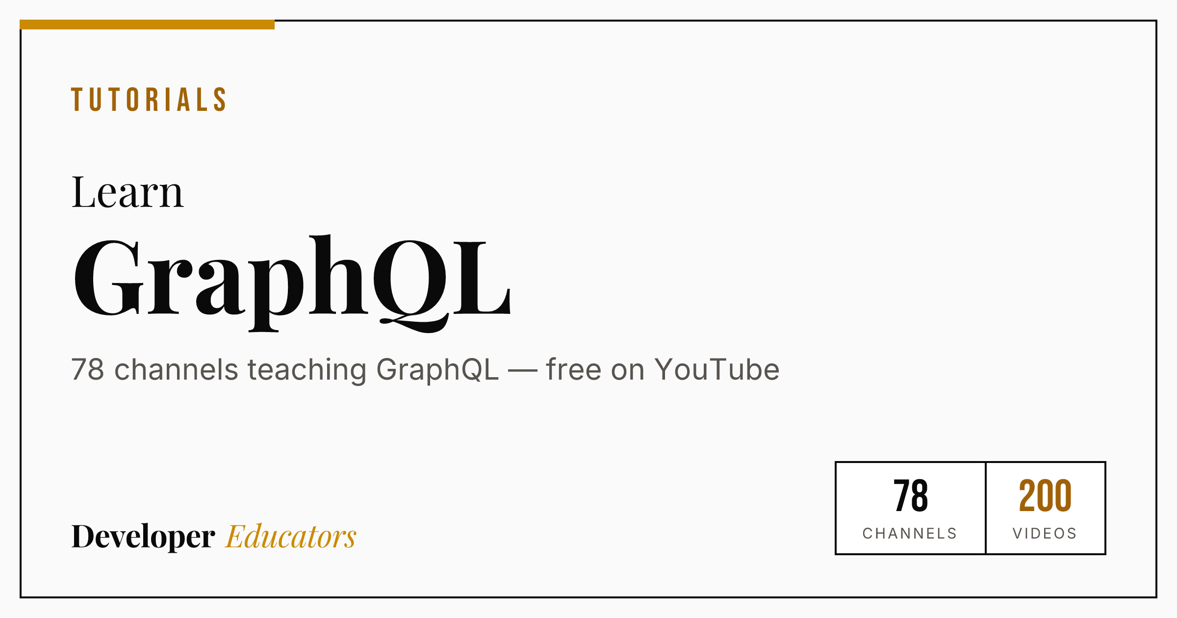 Best GraphQL YouTube Channels for Tutorials in 2026 (71 creators)
