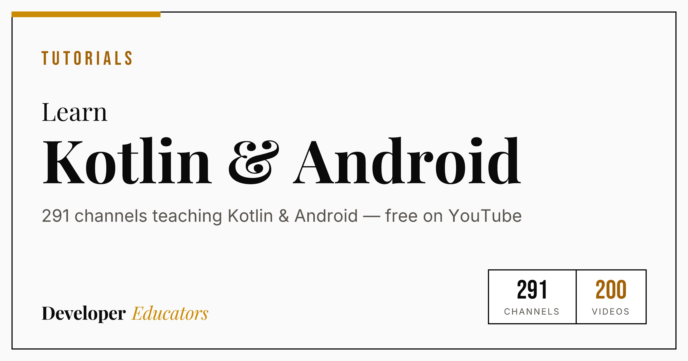 Best Kotlin & Android YouTube Channels for Tutorials in 2026 (215 creators)