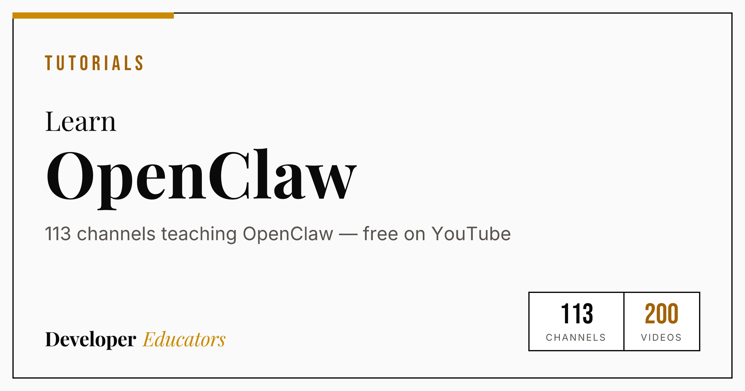 Best OpenClaw YouTube Channels for Tutorials in 2026 (104 creators)